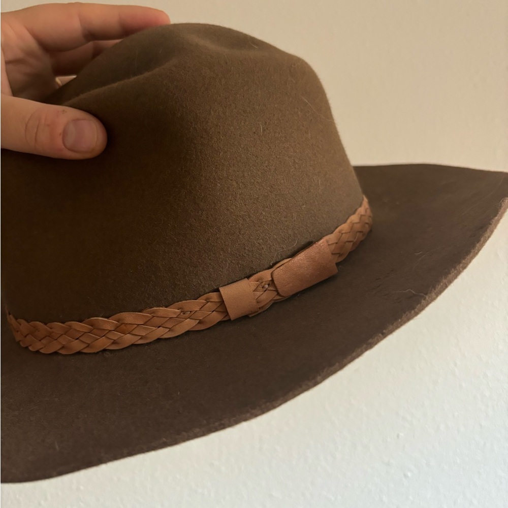 Brown wool overland sheepskin co. Hat